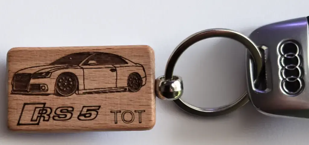 Custom Rectangle Wooden Keychain 53X31 MM
