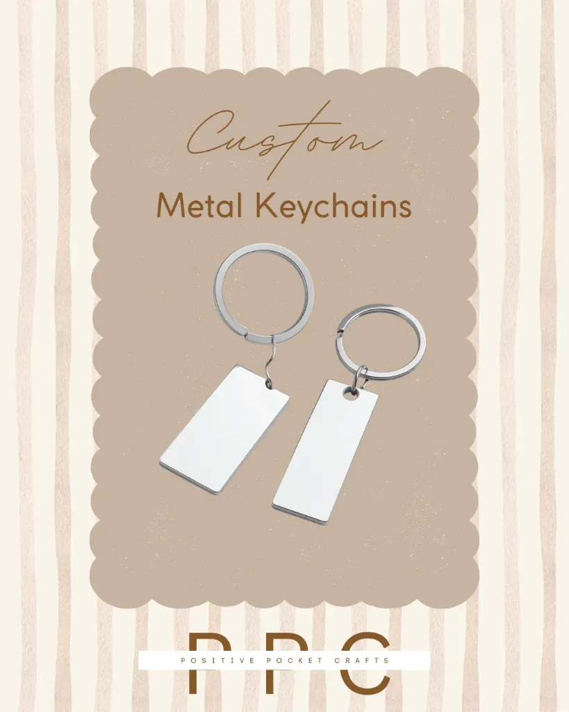 [CRMKS00149X29FG] Custom Rectangle Metal Keychain Silver 49X29 MM