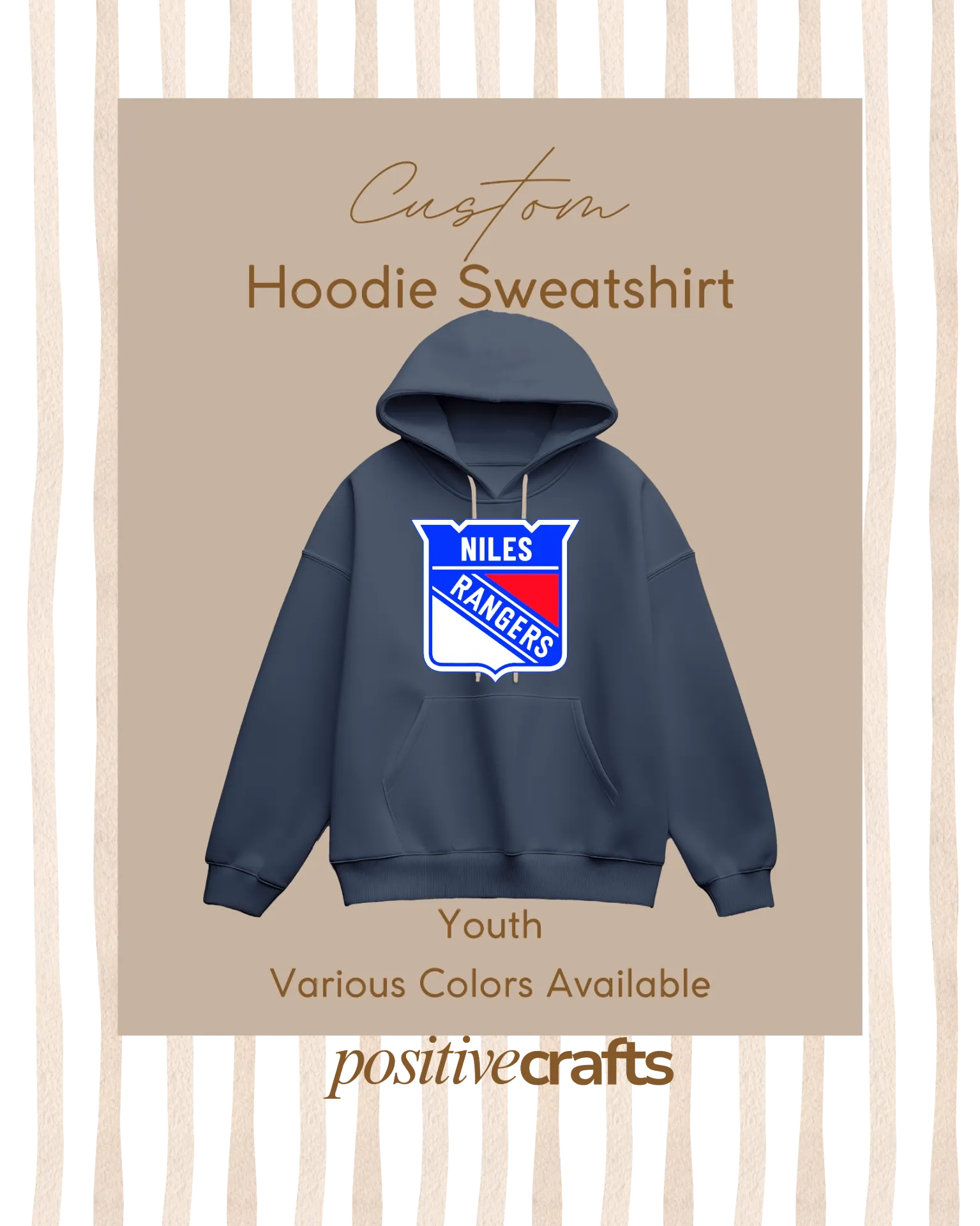 Custom Hoodie Sweatshirts Different Sizes Colors Youth