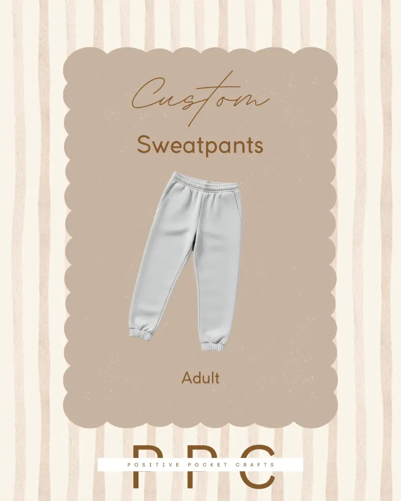 Custom Sweat Pants Different Colors Sizes Adult