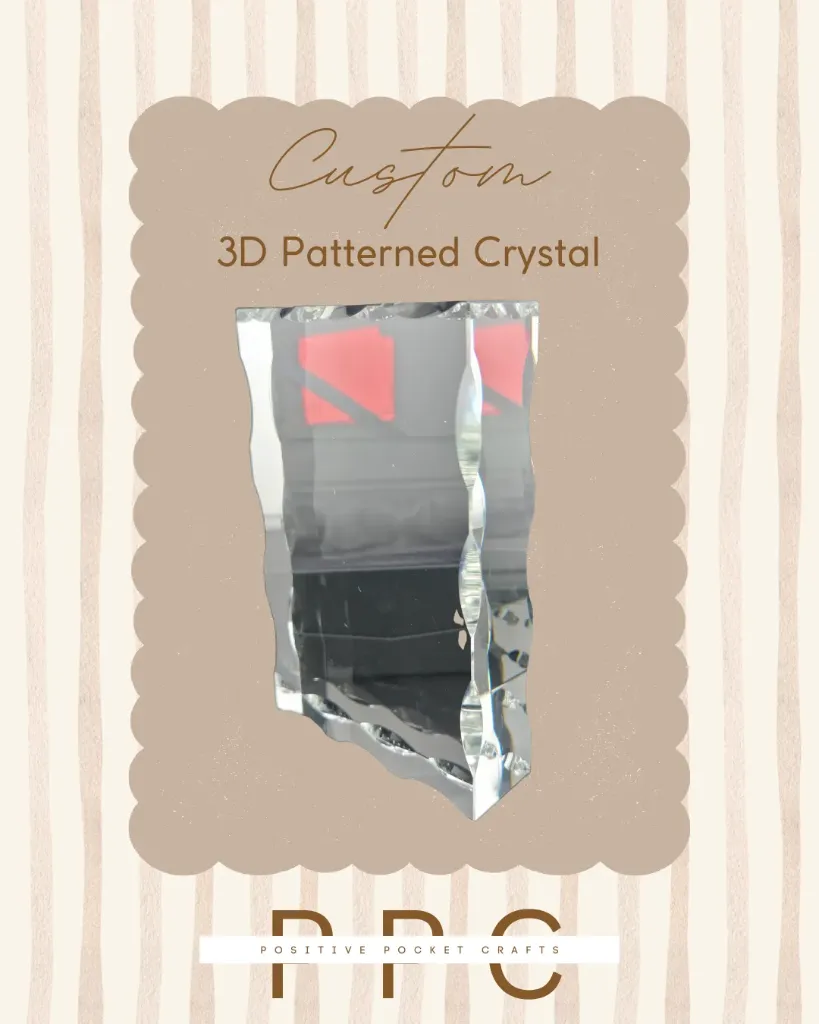 [C3DCNS150X100X30001FG] Custom 3D Crystal Notched Small 150X100X30 MM