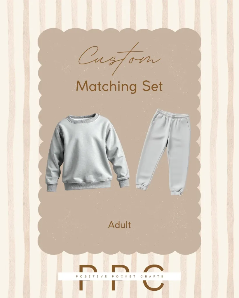 Custom Combo Crewneck Sweatshirt and Matching Pants