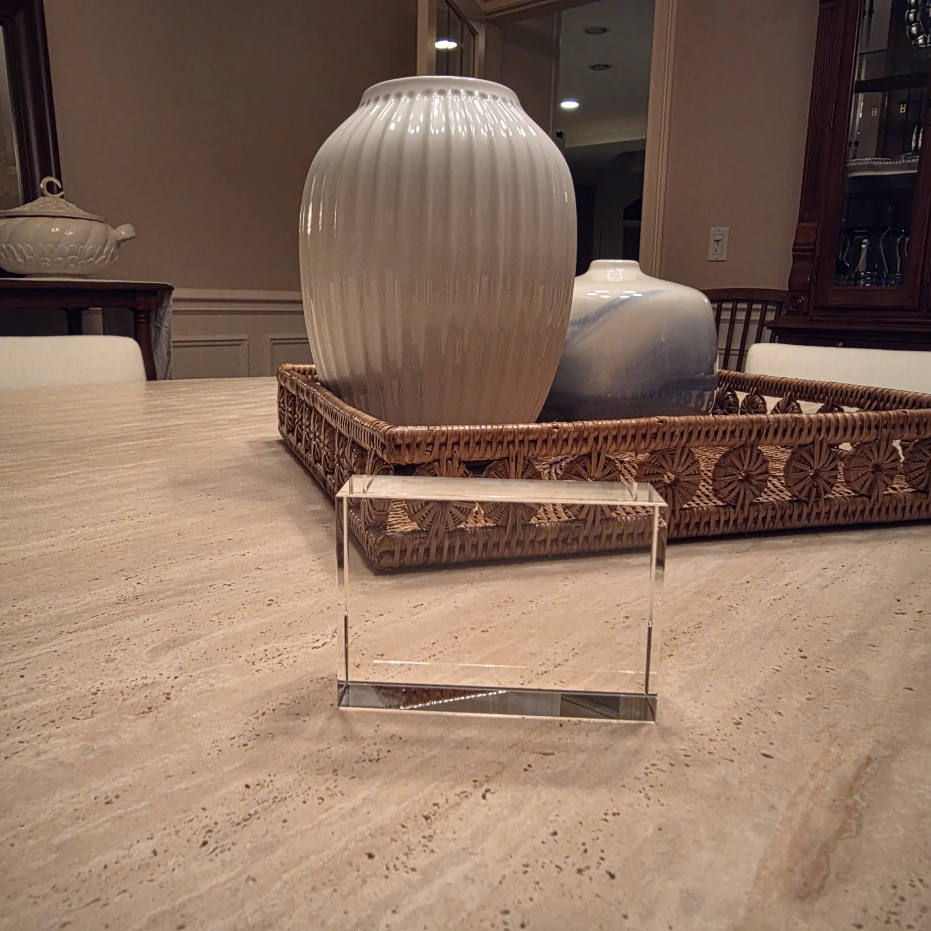 Custom 3D Crystal Simple Edge Small 100X70X30 MM