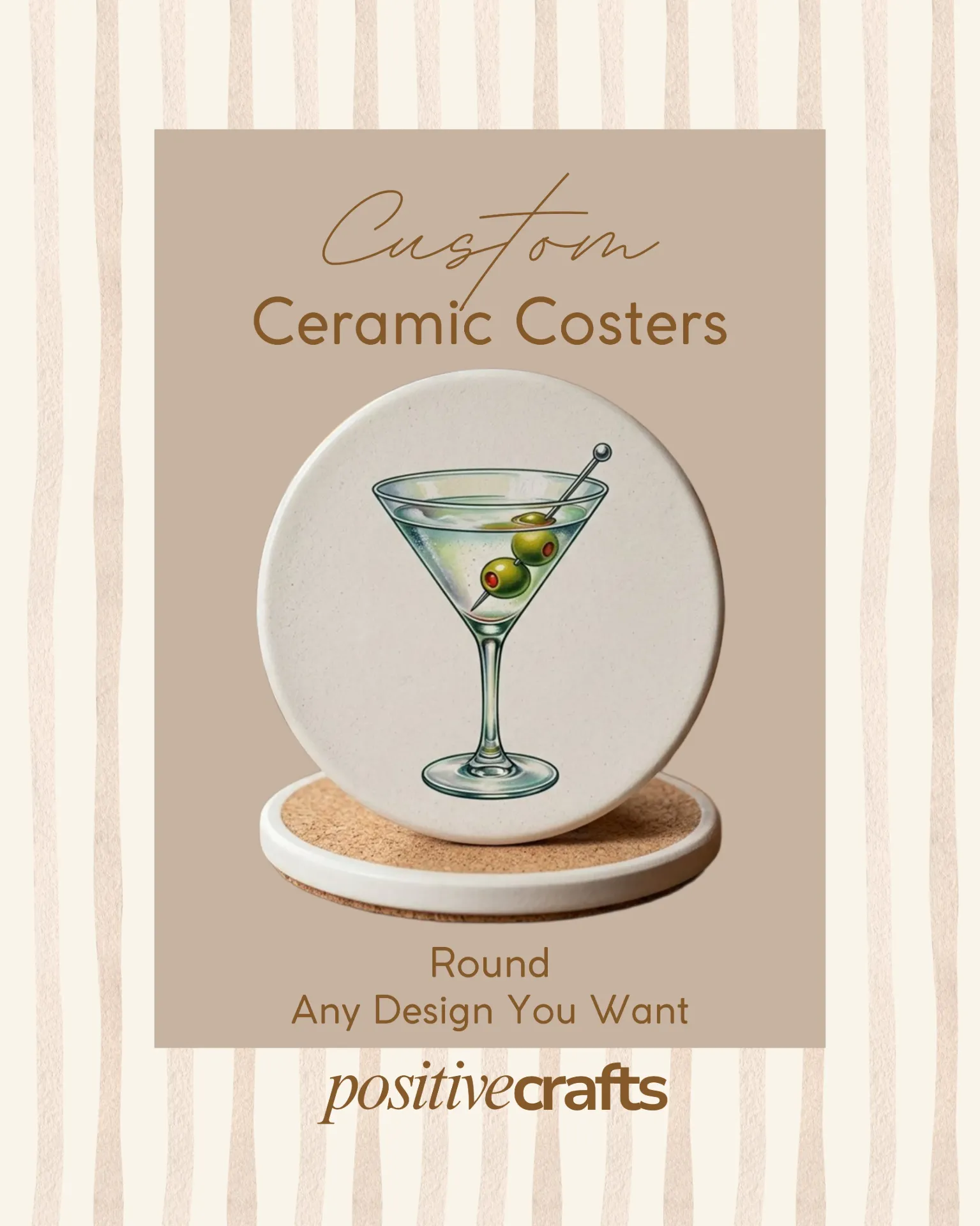 Custom Ceramic Coaster Your Image On It
