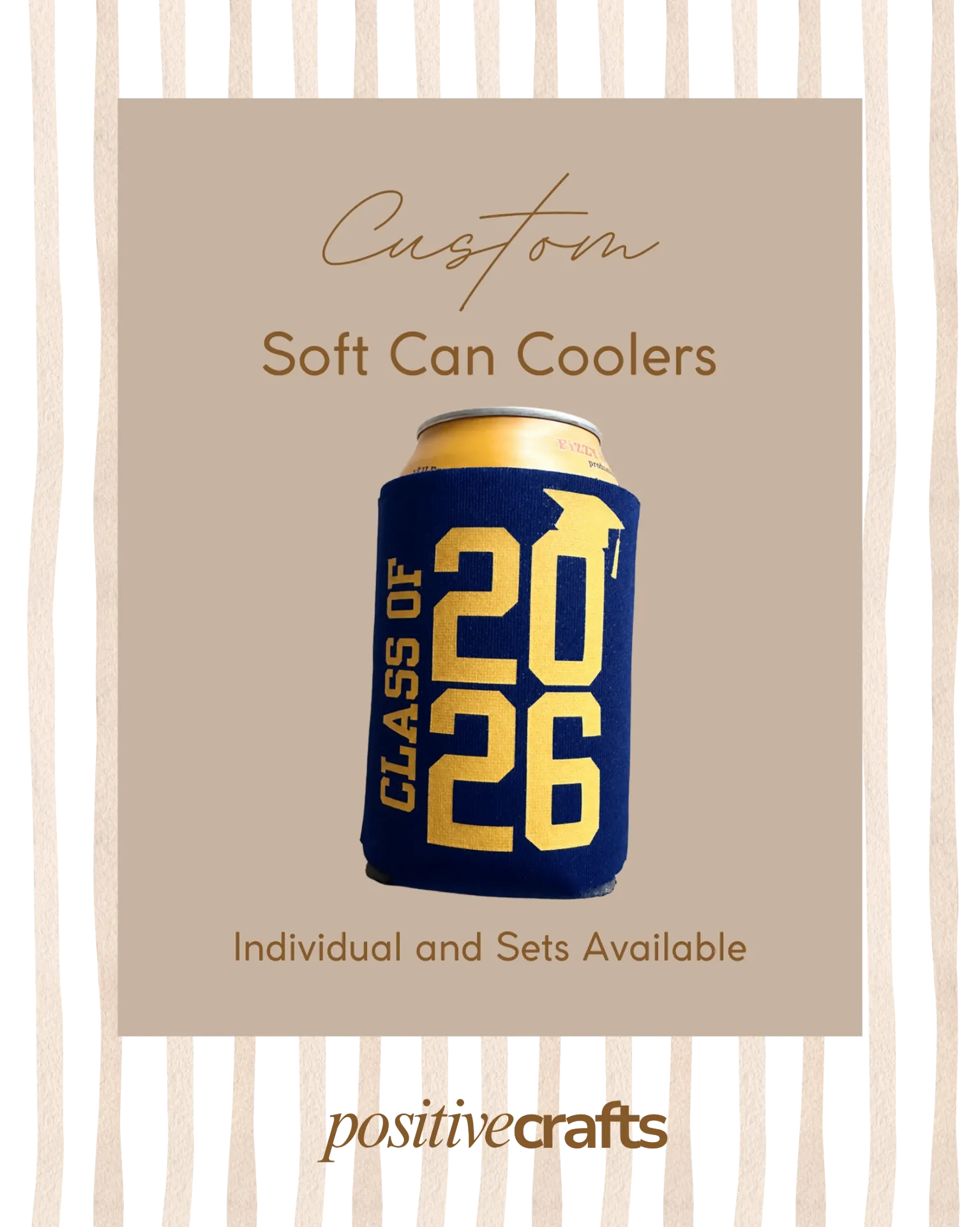 [CCCSPSF001FGNB] Custom Can Cooler Sleeves Soft Foam (Navy Blue)