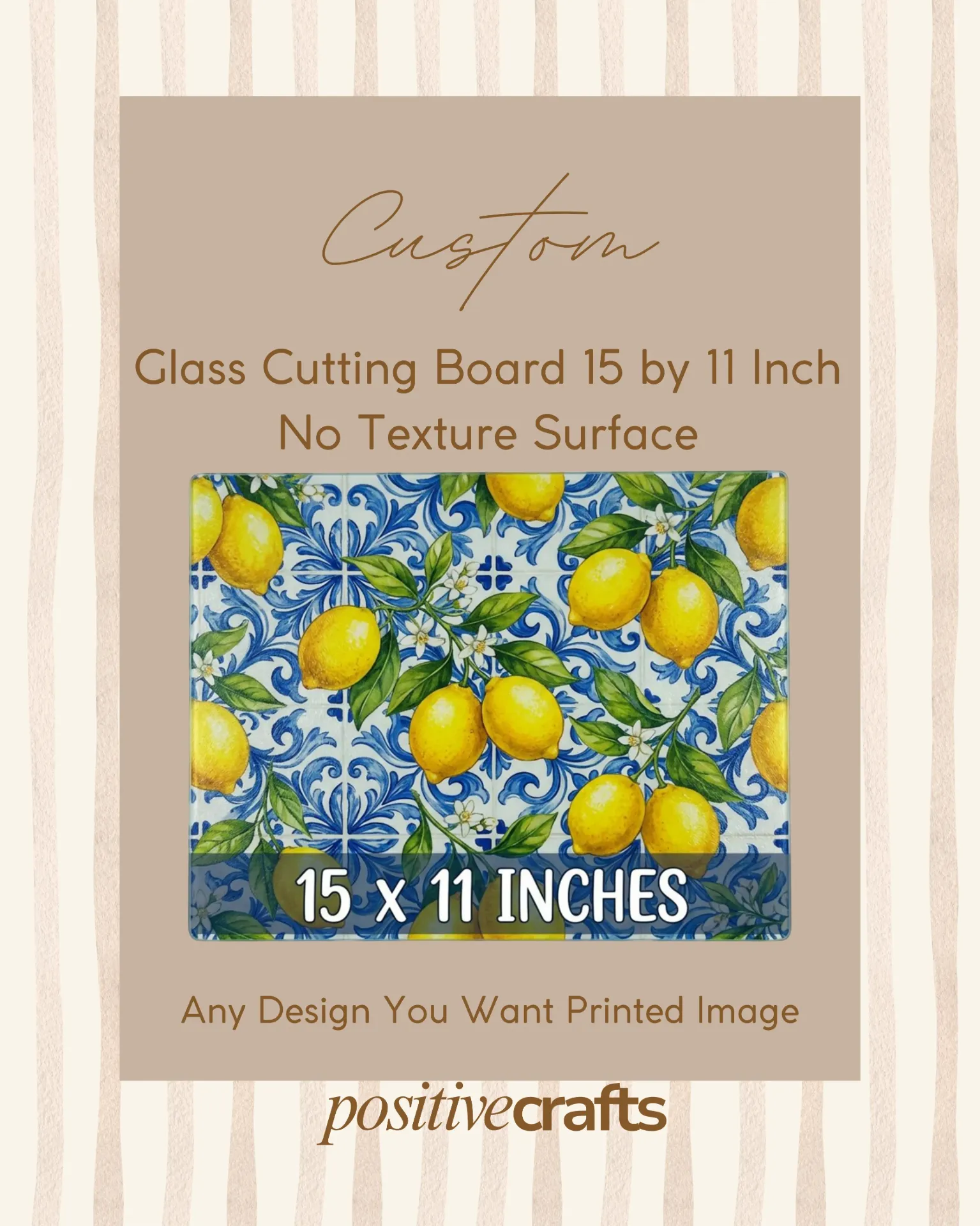 [CGCBFG00115X11INNT] Custom Glass Cutting Board 15 X 11 Inch No Texture Glass