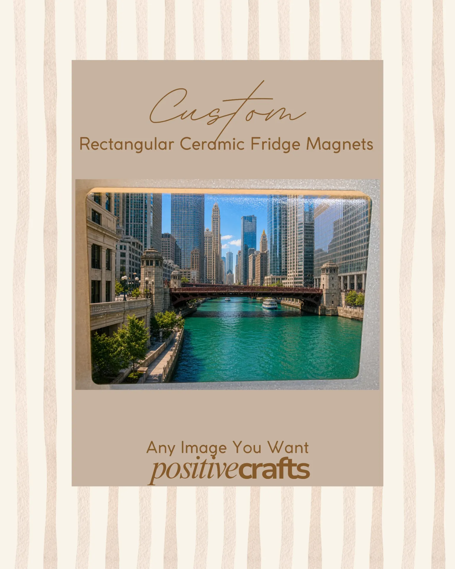 Custom Ceramic Fridge Magnet Rectangle 50X70 MM (2x3 in)