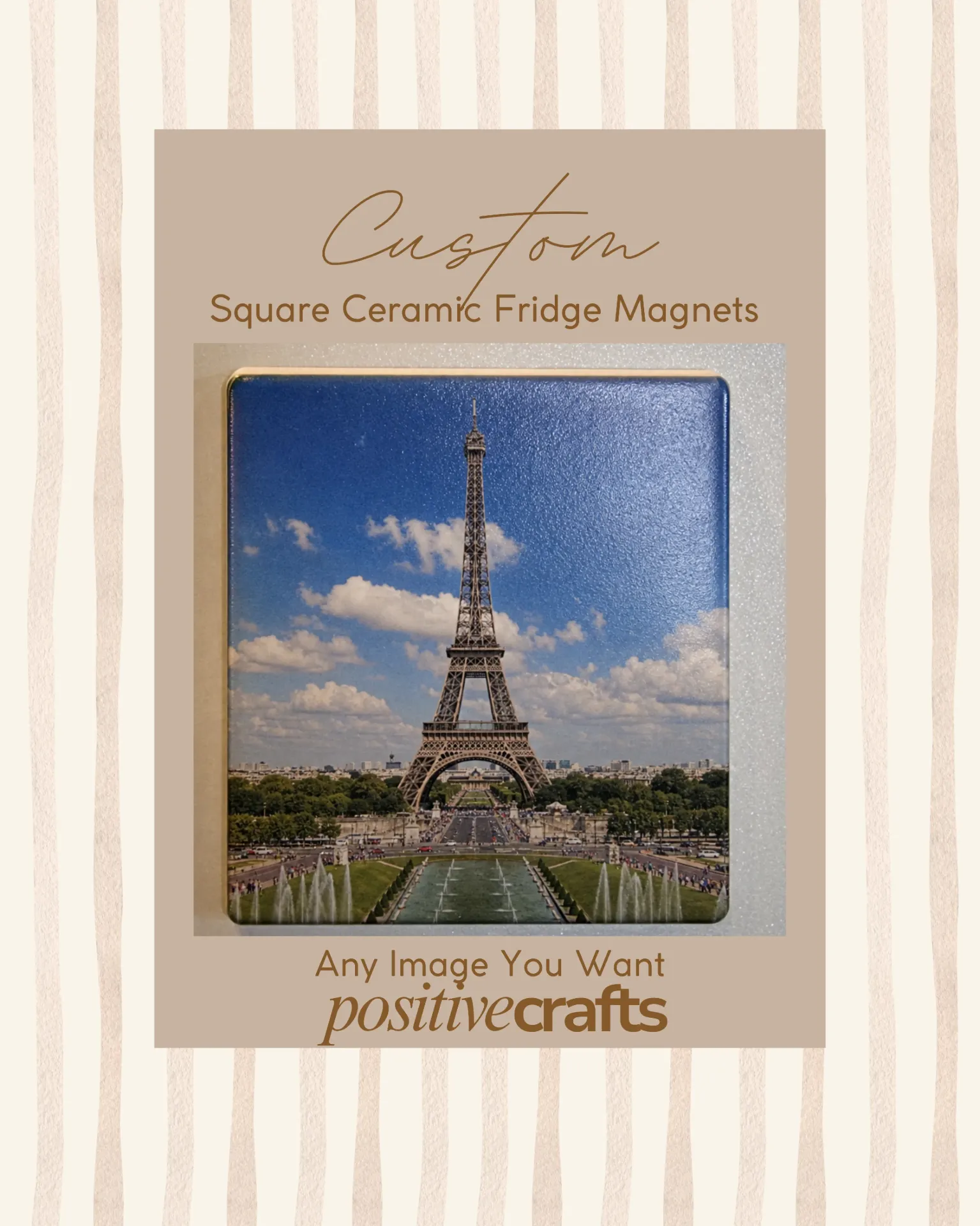Custom Ceramic Fridge Magnet Square 50X50 MM (2x2 in)