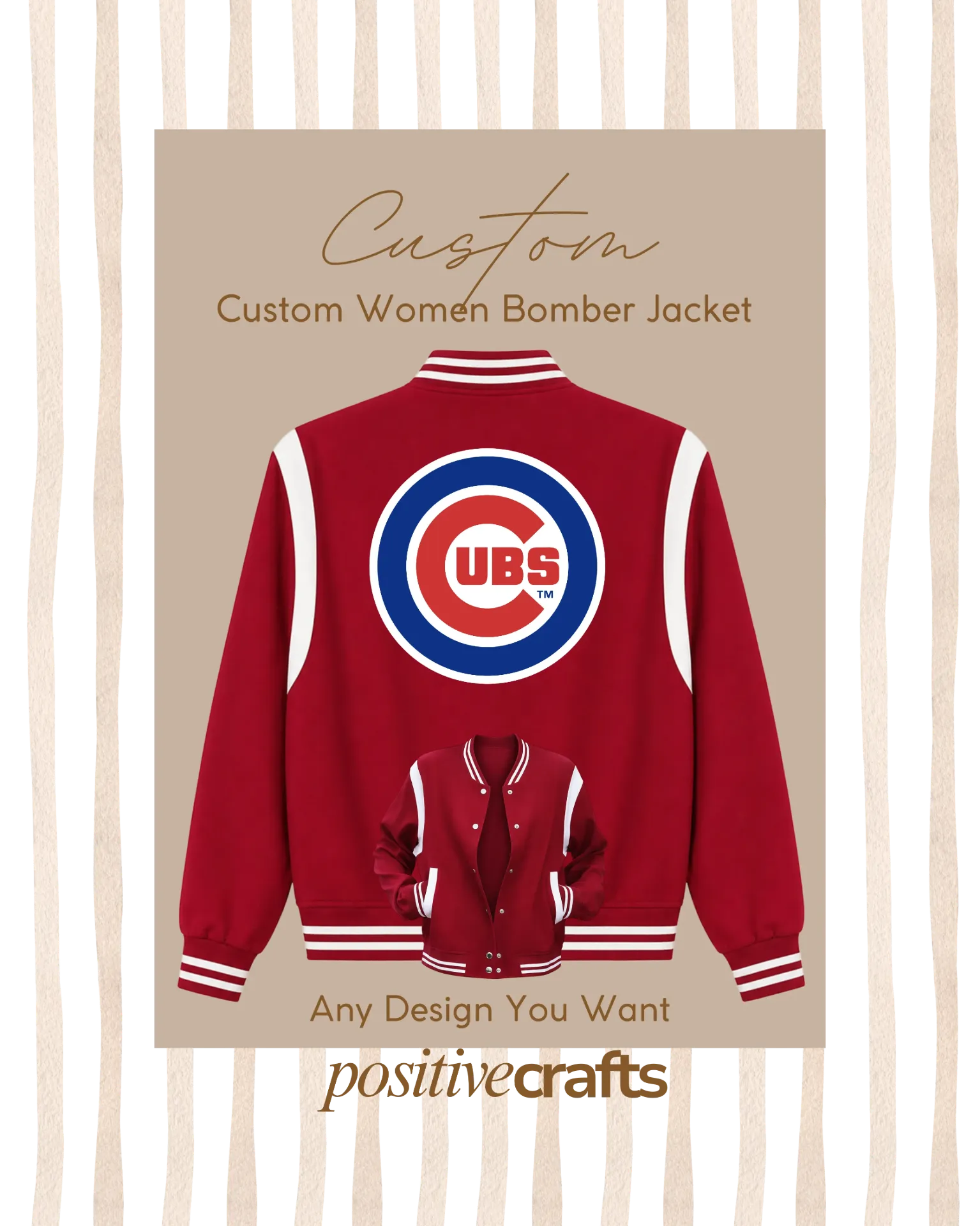 Custom Women Lightweight Bomber Varsity Jacket Fashion Baseball