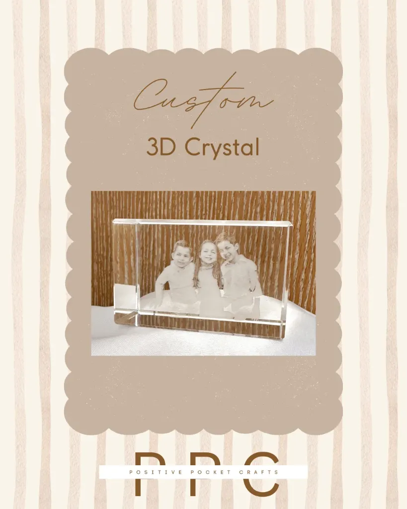 Custom 3D Crystal Rectangle Large 90X60X60 MM