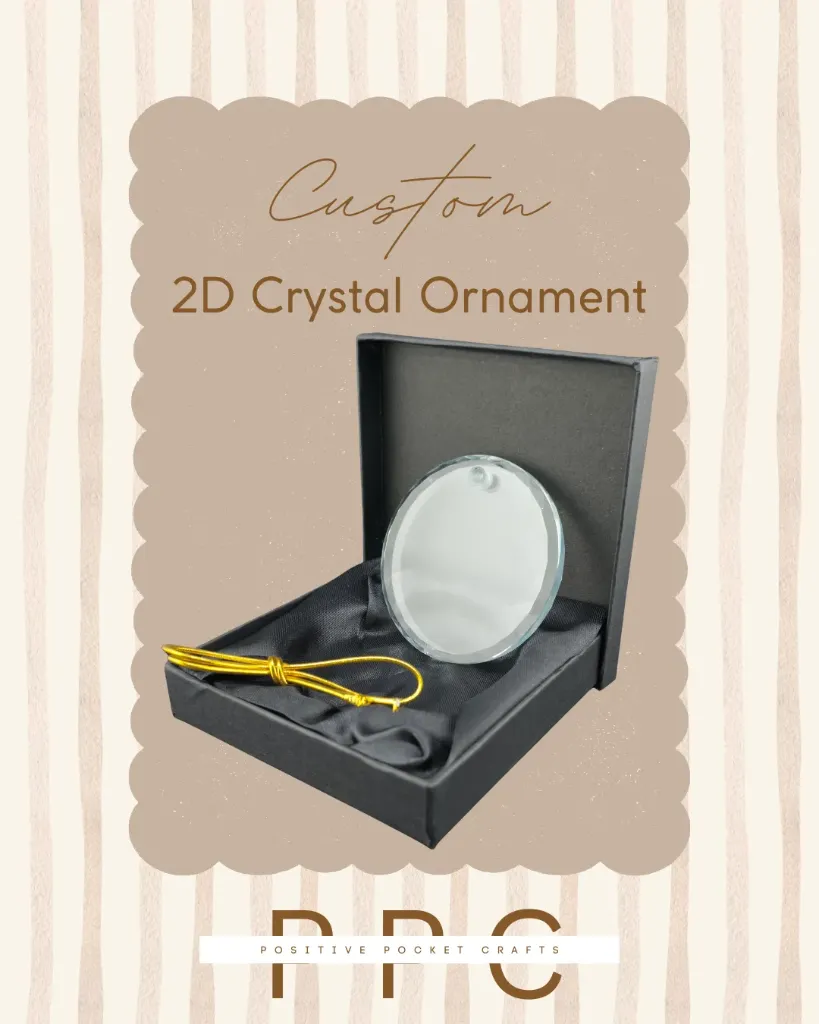 [C2DCO00180X10FG] Custom 2D Crystal Ornament 80X10 MM