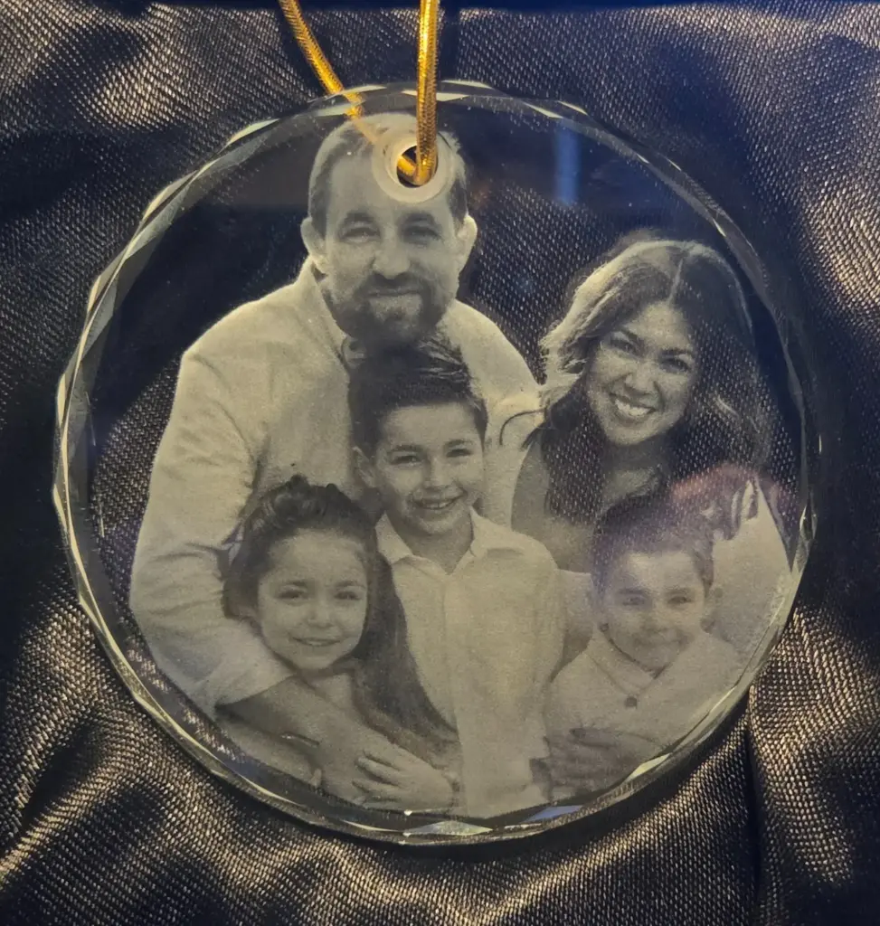 Custom 2D Crystal Ornament 80X10 MM