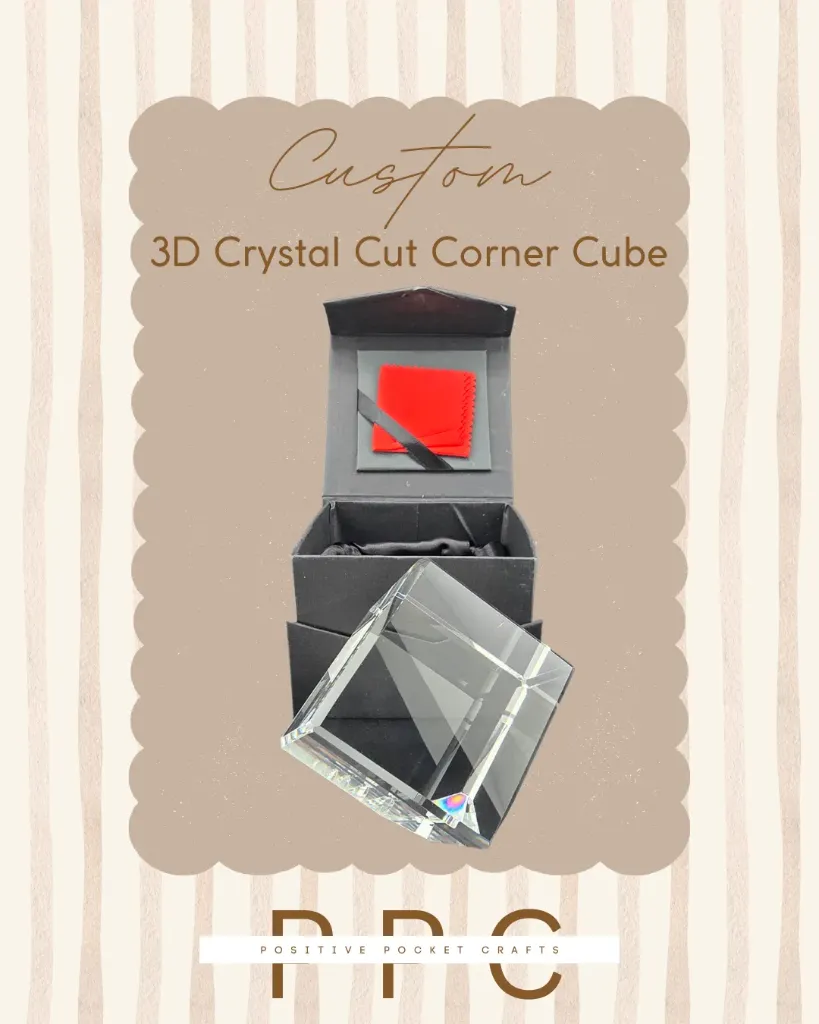 [C3DCCCCM00160X60X60FG] Custom 3D Crystal Cut Corner Cube Medium 60X60X60 MM