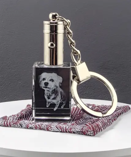 [C3DRKCWL00130X20X15FG] Custom 3D Rectangle Keychain With Light 30X20X15 MM