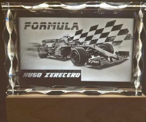 [C3DCNS150X100X30001FG] Custom 3D Crystal Notched Small 150X100X30 MM